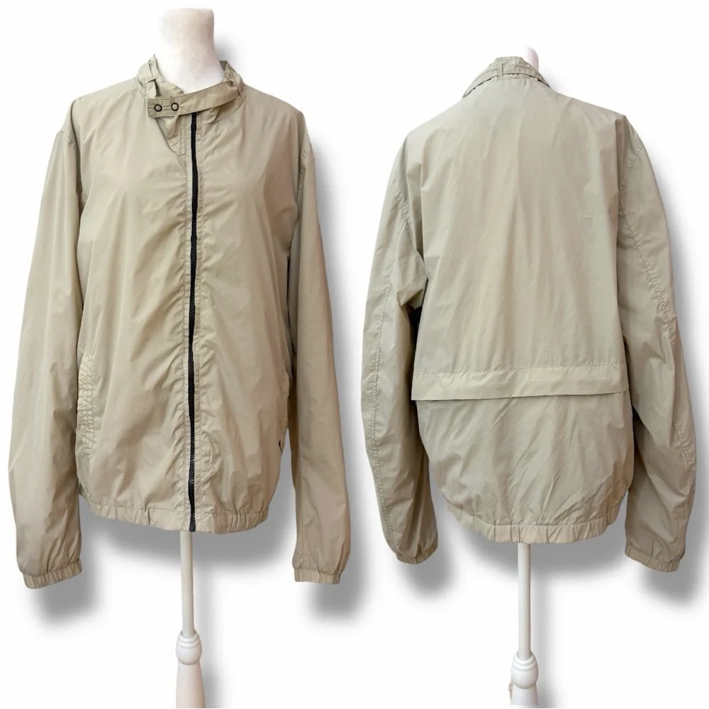 Members Only Packable Windbreaker Mariner Jacket Tan Khaki Size Large